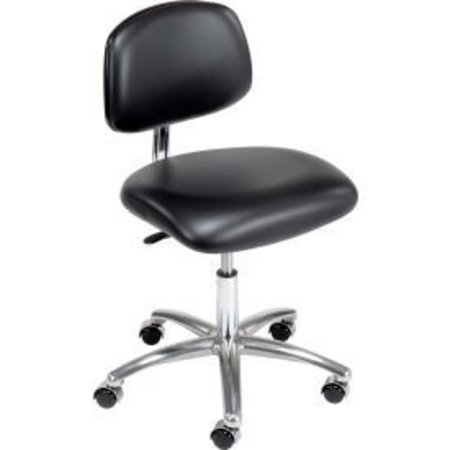 E COM Interion® Clean Room Chair - Vinyl - Black CLR-VDHCH-CR-CC
